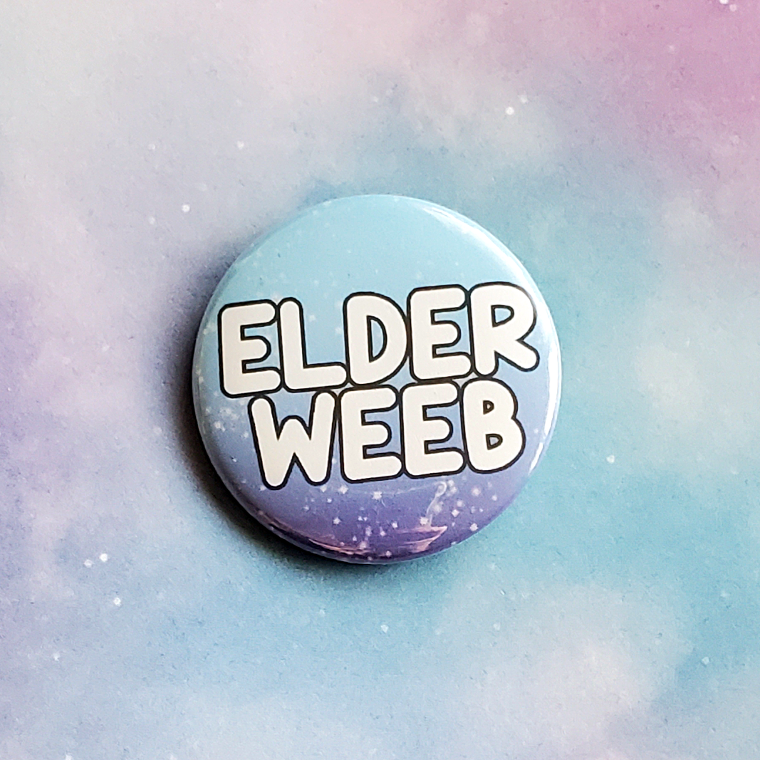 Elder Weeb Button - Blue