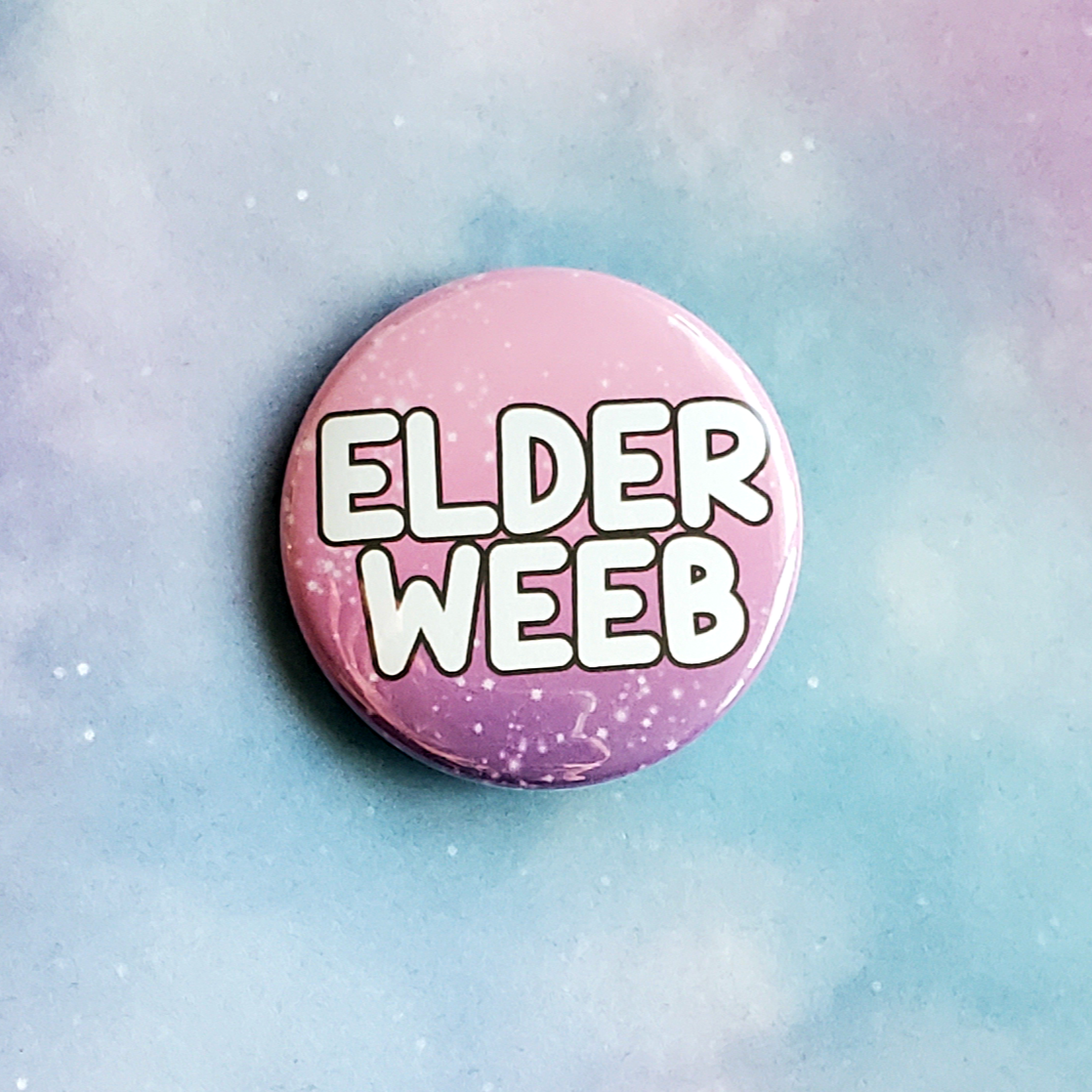 Elder Weeb Button - Pink