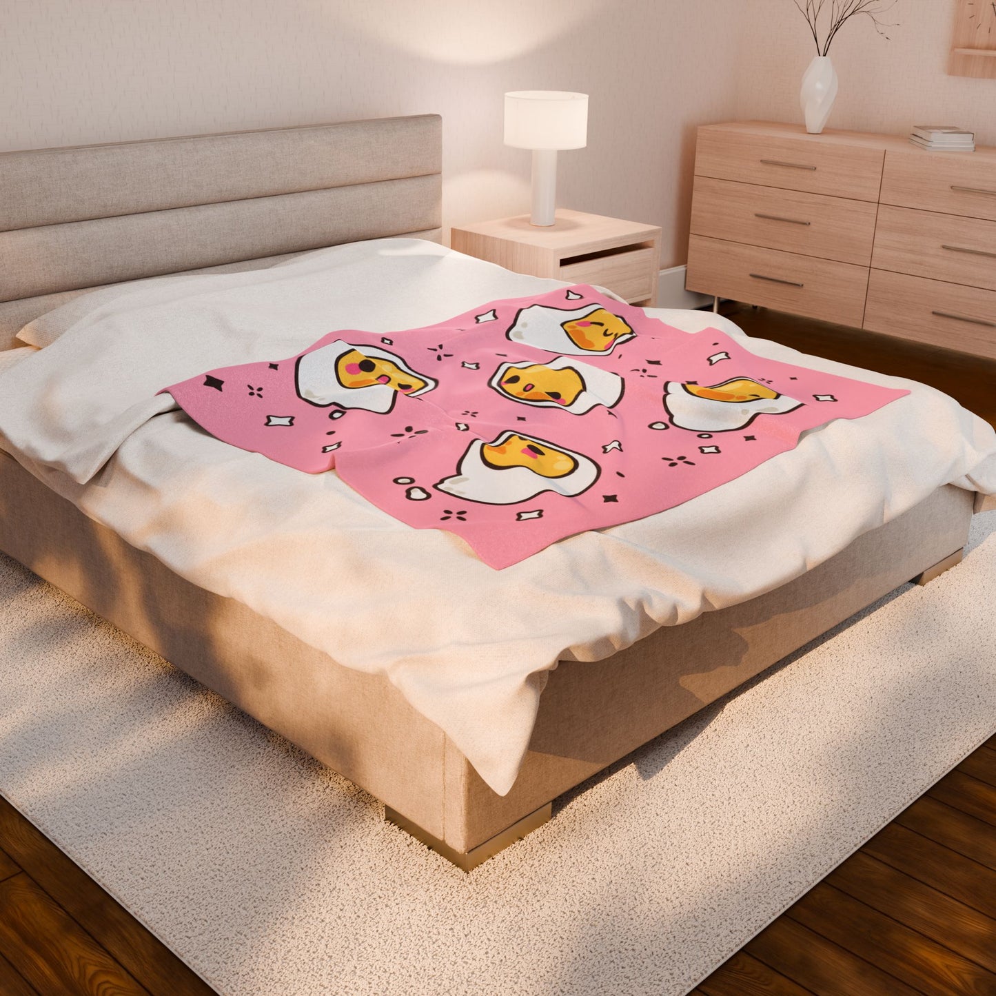 Eggy Slime Plush Blanket (Pink)