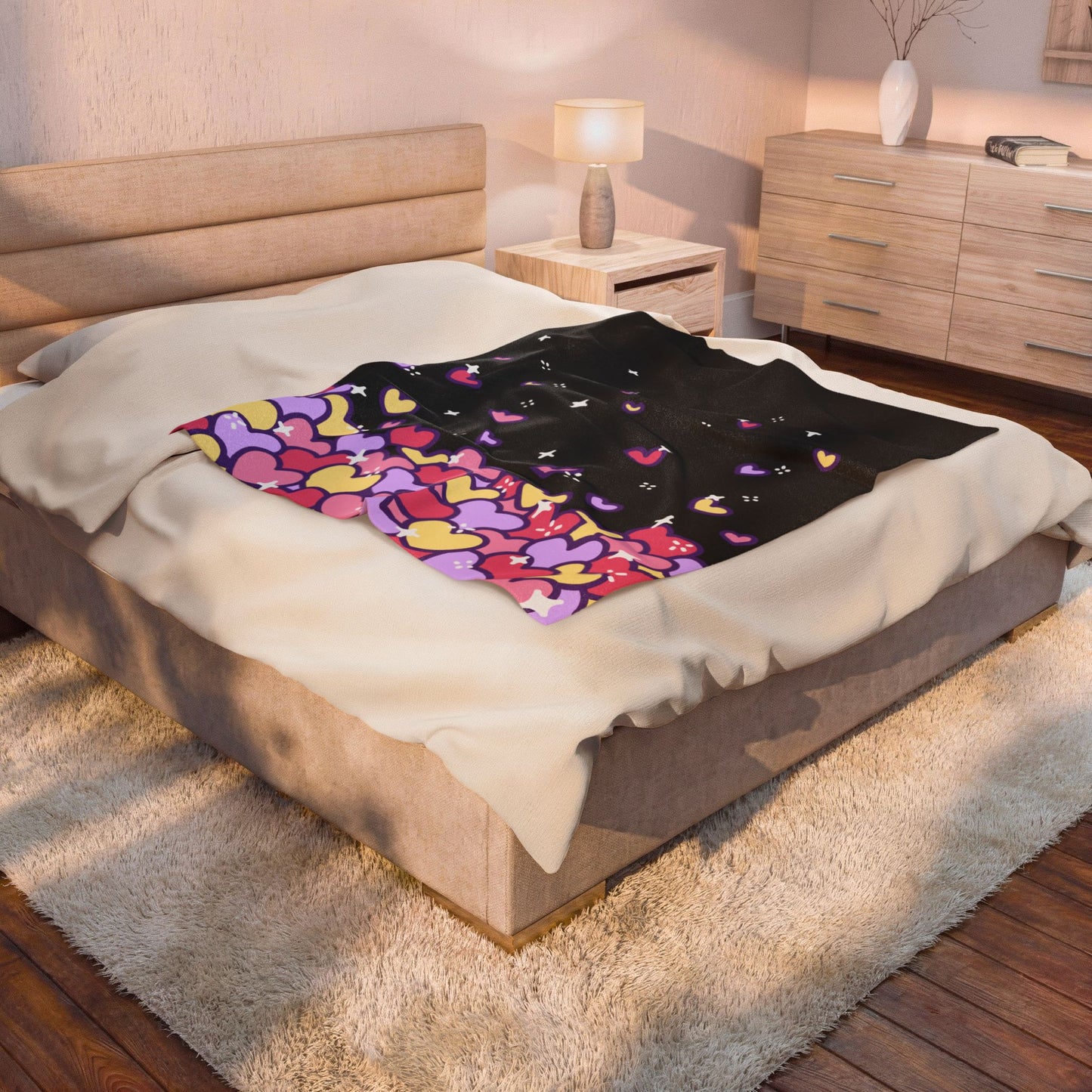 Hearts & Sparkles Plush Blanket