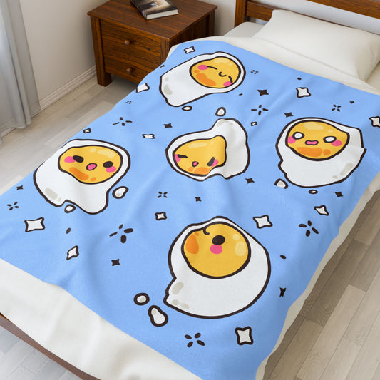 Eggy Slime Plush Blanket (Blue)