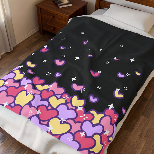 Hearts & Sparkles Plush Blanket