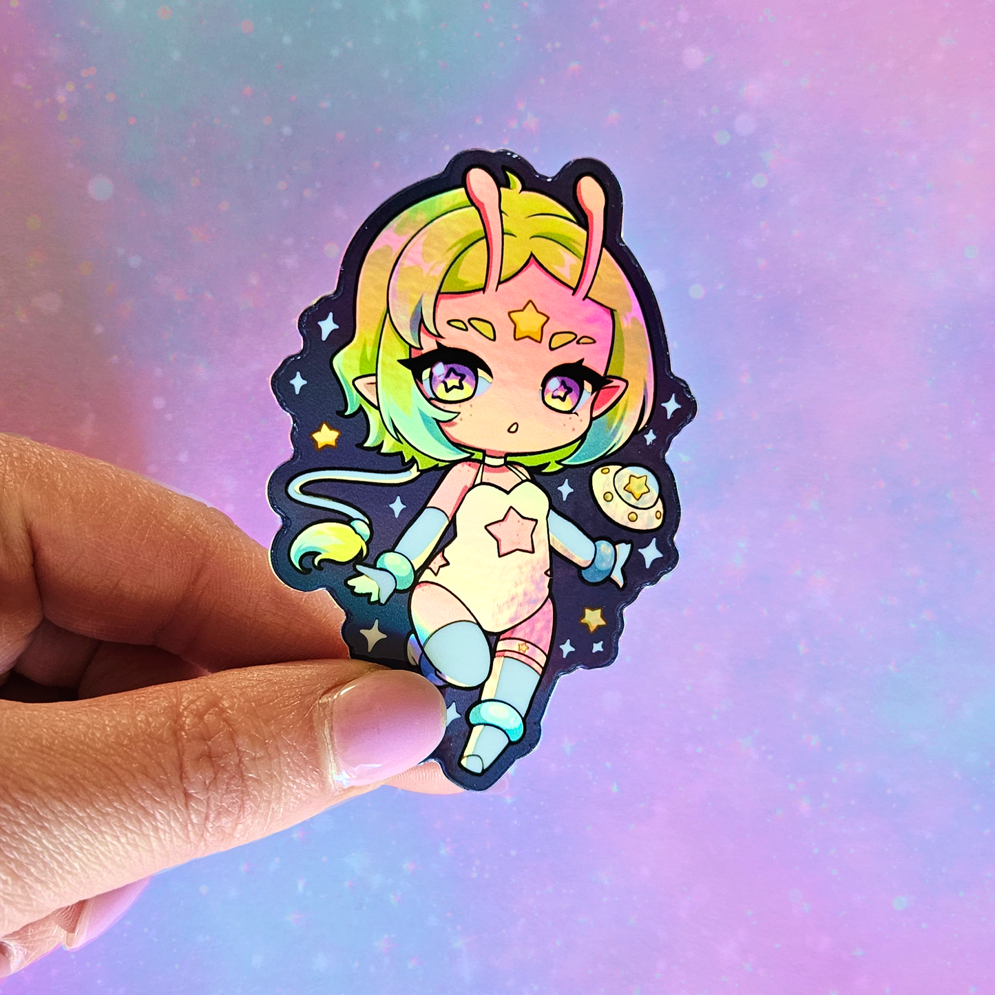 Alien Chibi [Original Art] Sticker