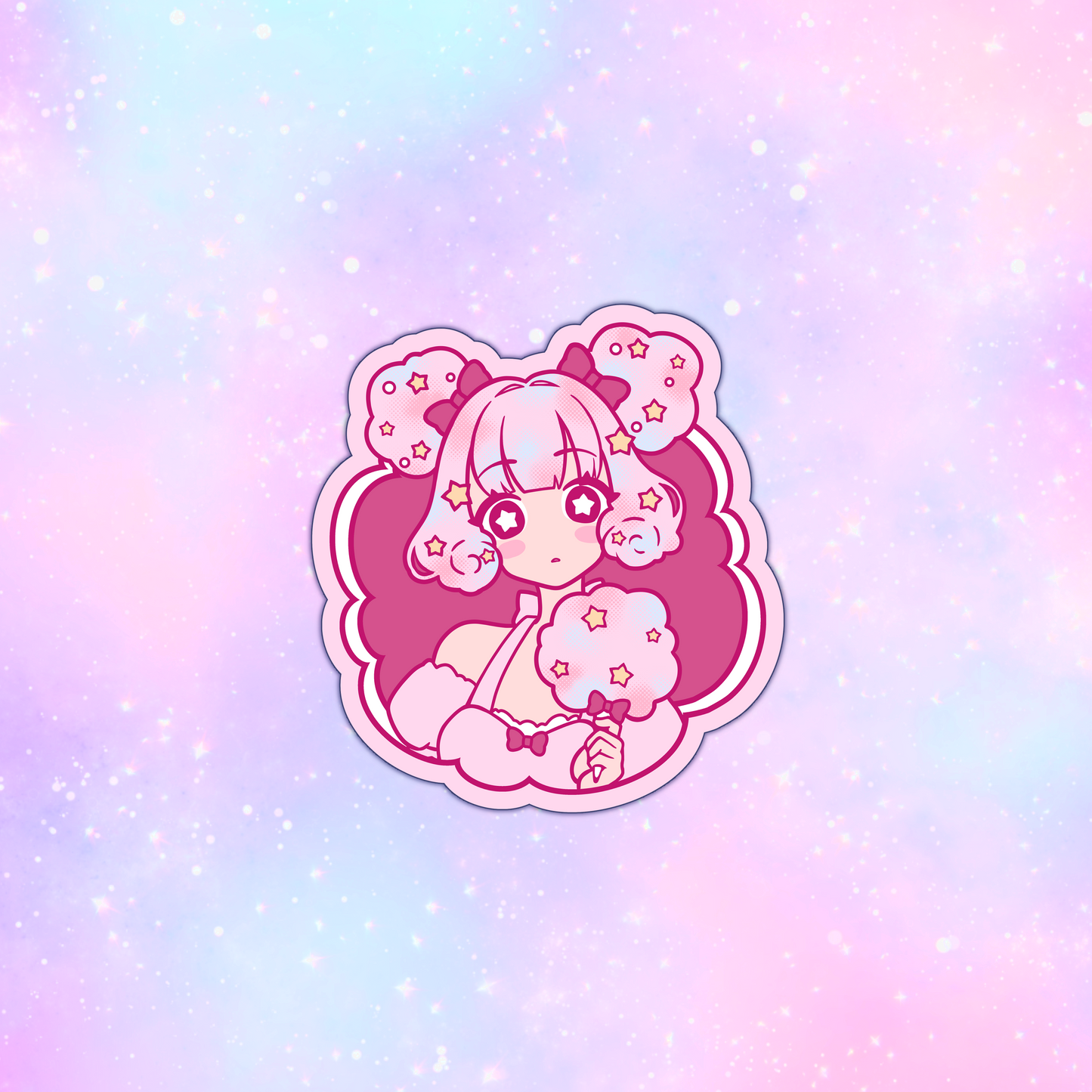 Cotton Candy Cutie [Original Art] Sticker