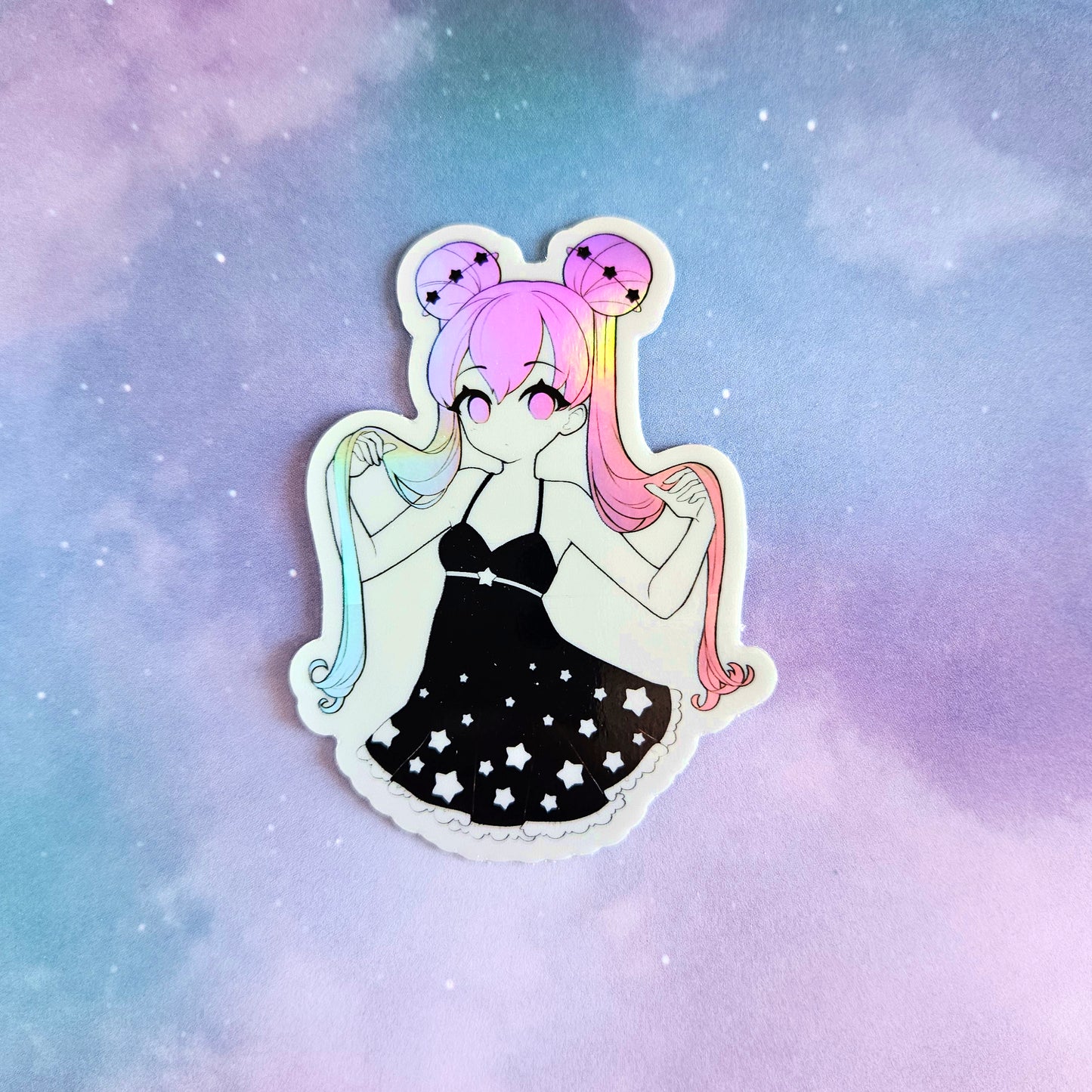 Holo Space Hair Sticker