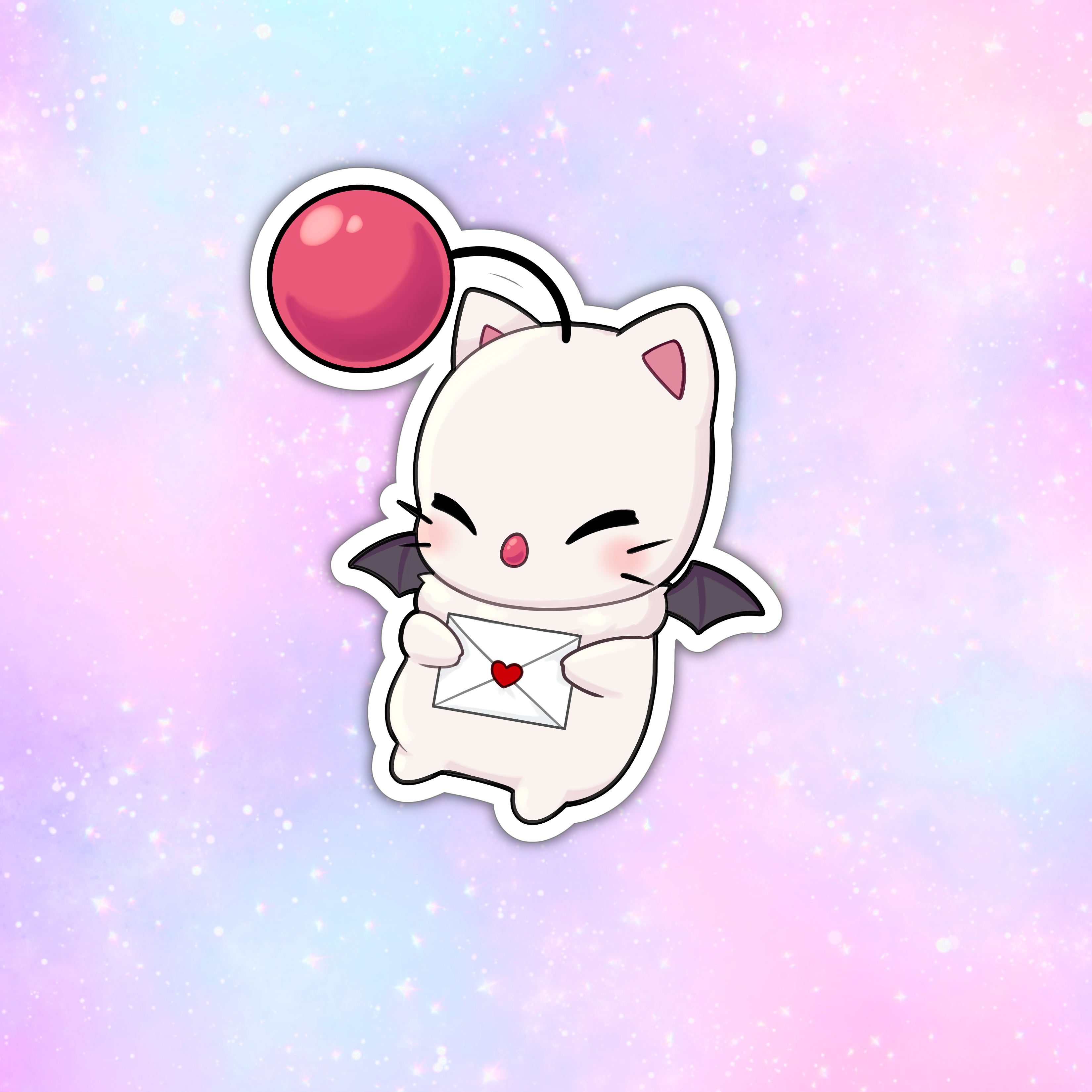 Mail Moogle [Final Fantasy] Sticker – AtomicKawaii