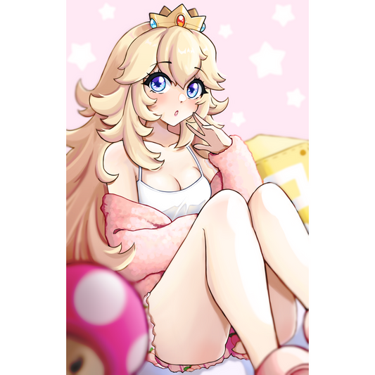 Pajama Princess Peach [Mario] Print