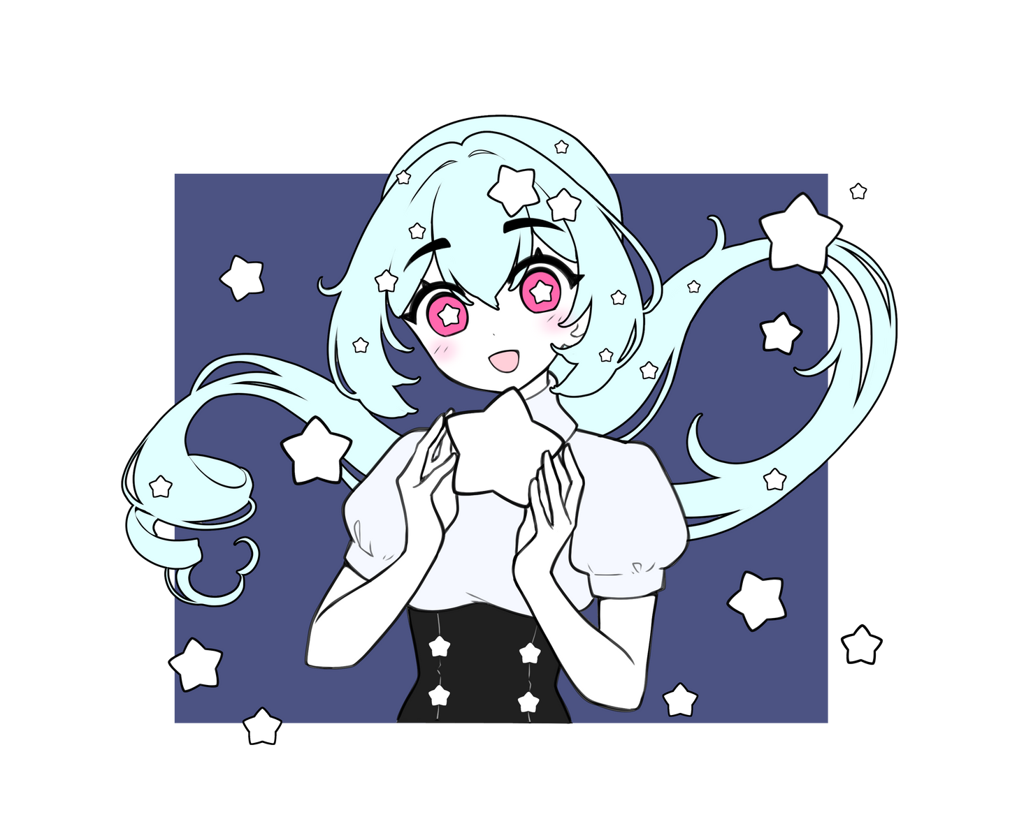 Star Glitter Girly Sticker