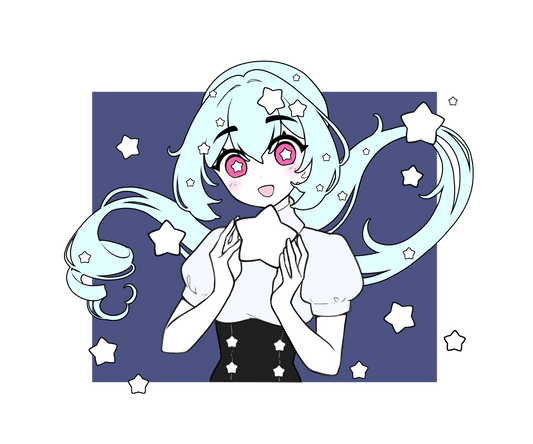 Star Glitter Girly Sticker