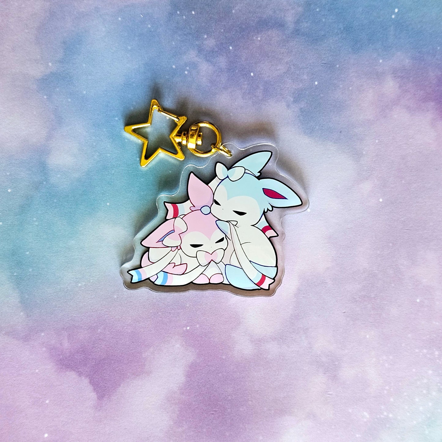 Sylveon Cuddle Acrylic Charm