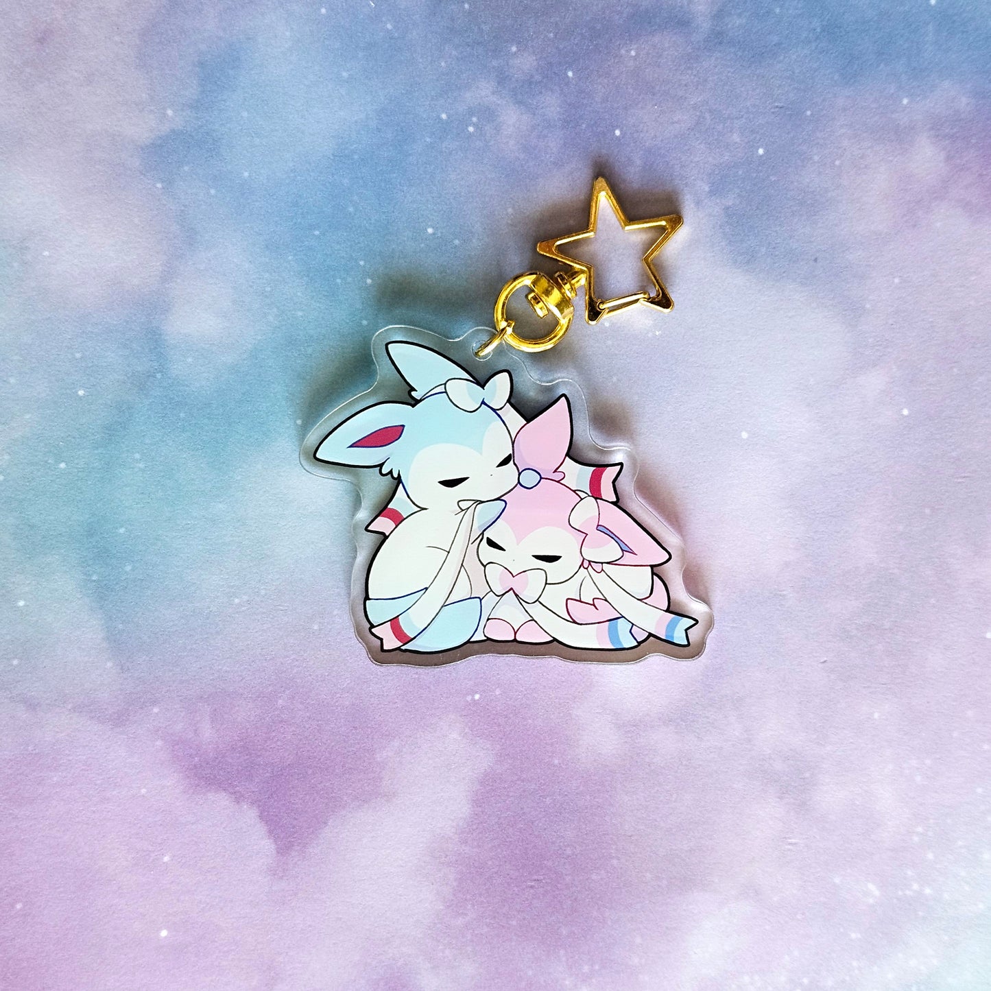 Sylveon Cuddle Acrylic Charm