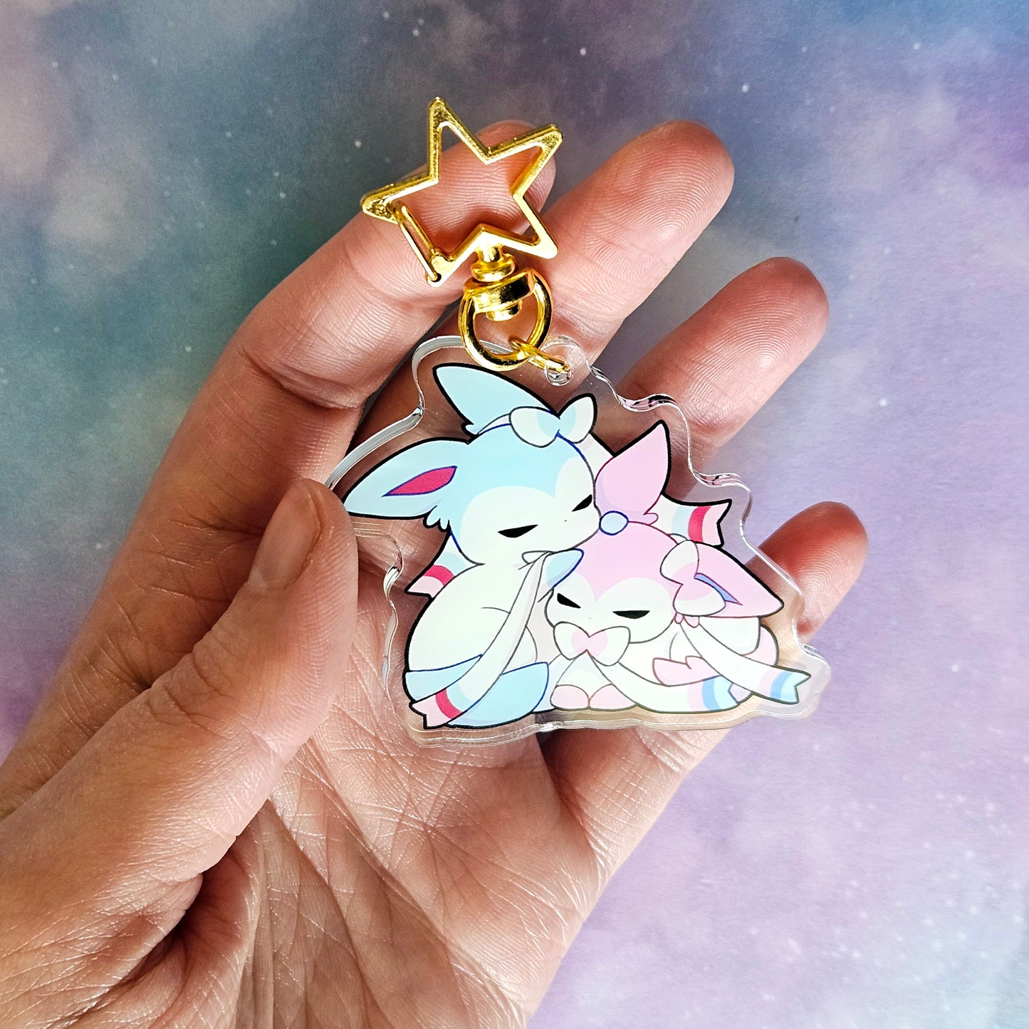 Sylveon Cuddle Acrylic Charm