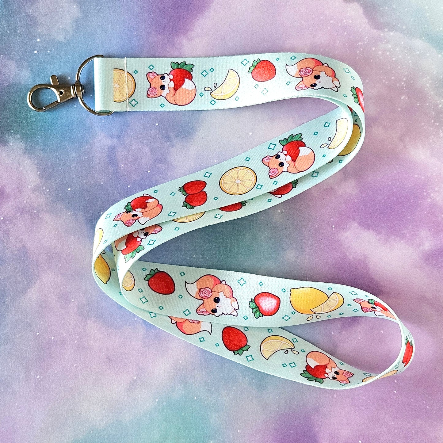 Tsubaki Summer Strawberry [Original Art] Lanyard