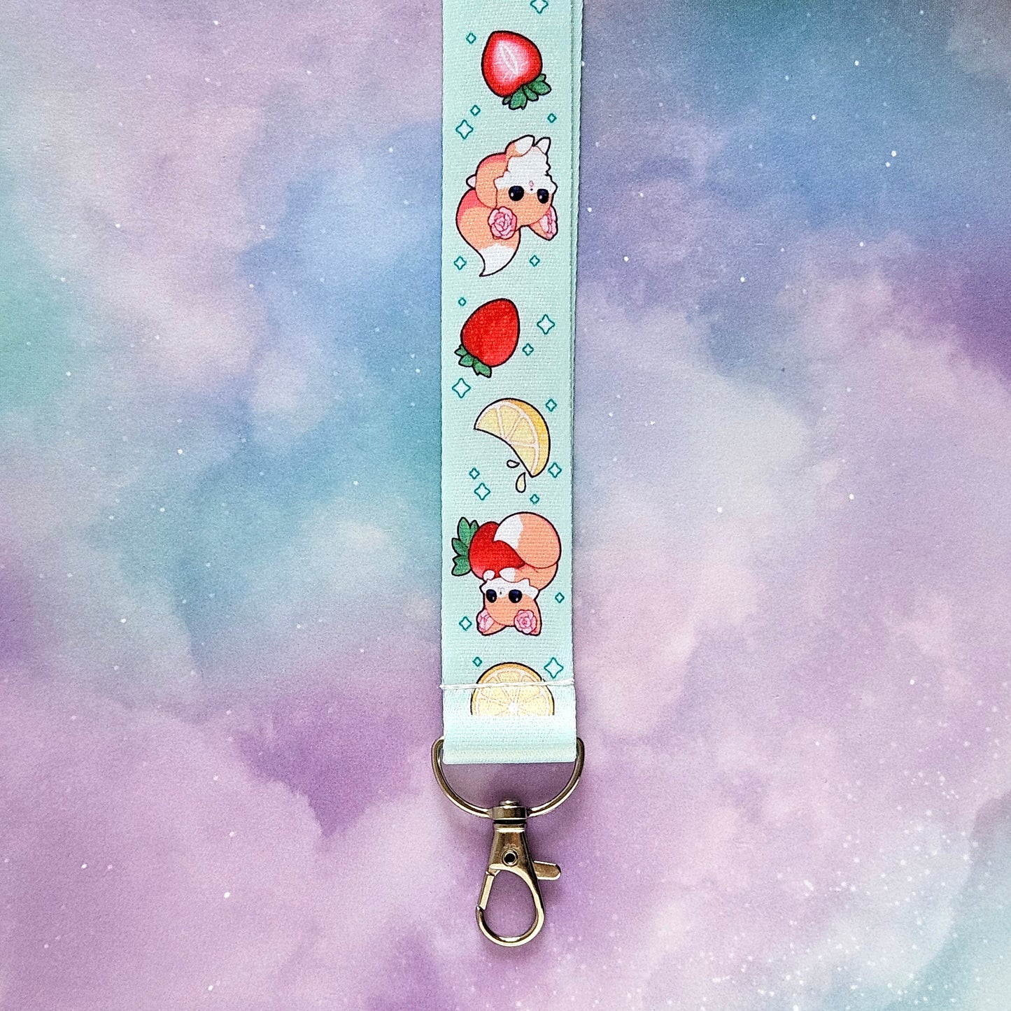 Tsubaki Summer Strawberry [Original Art] Lanyard