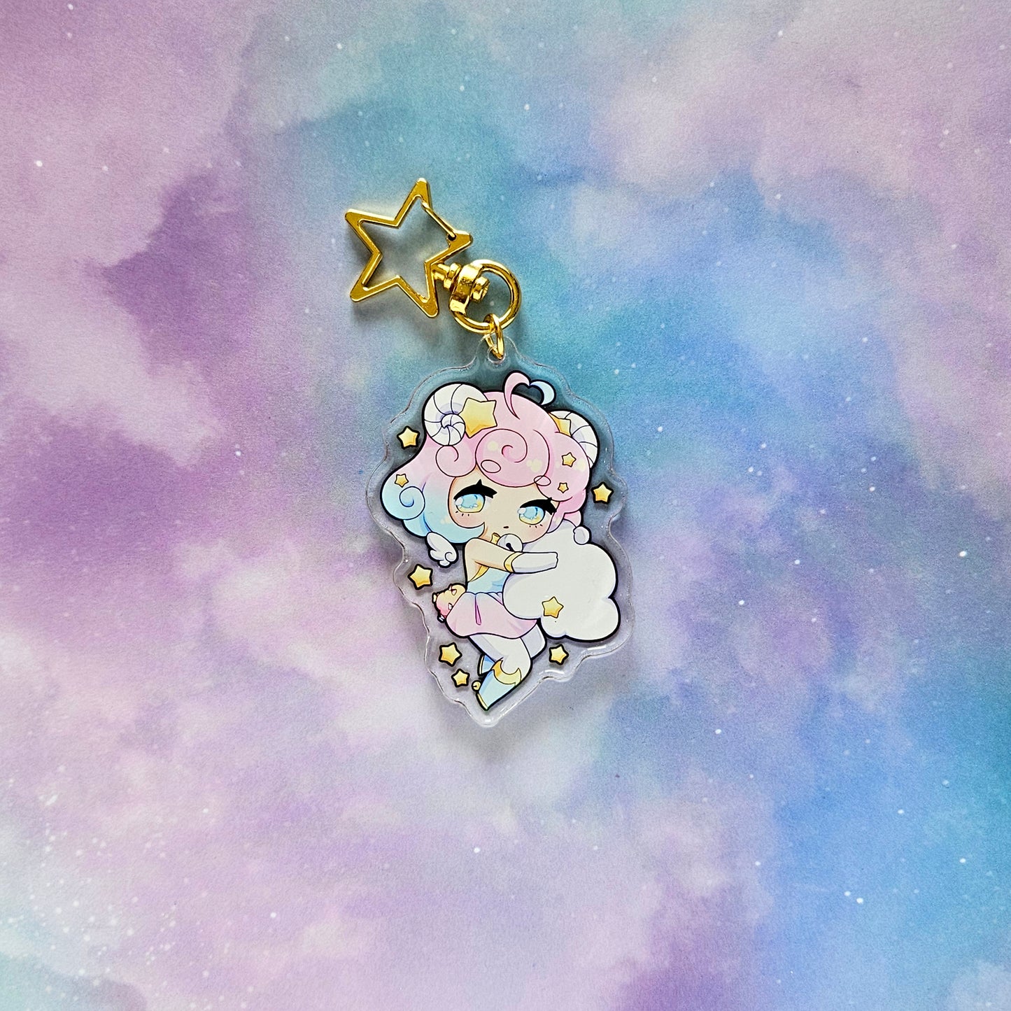 Sleepy Yume Glitter Acrylic Charm