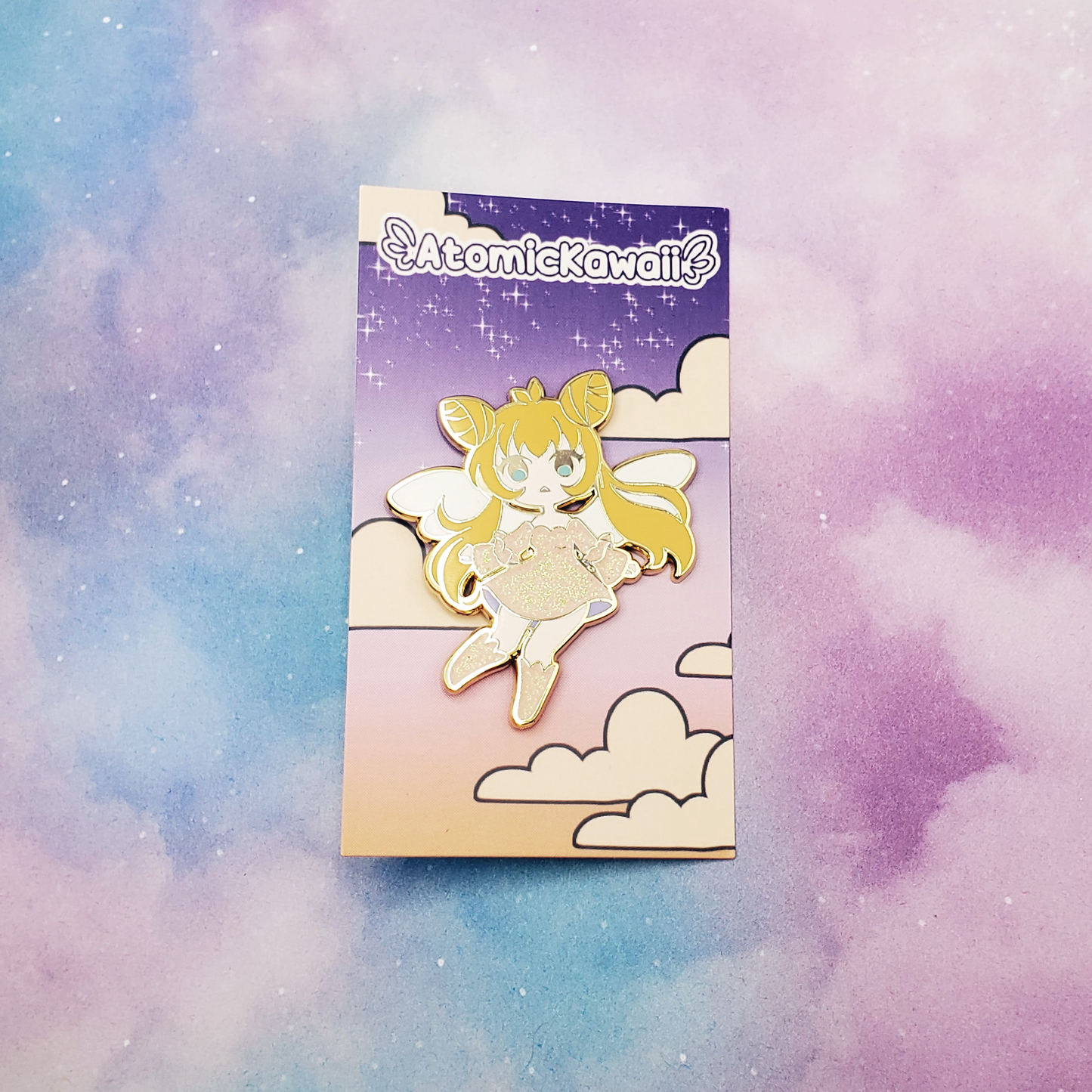 Golden Angel Enamel Pin