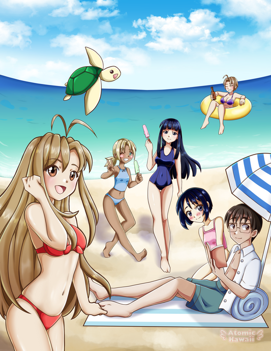 Beach Day [Love Hina] Print