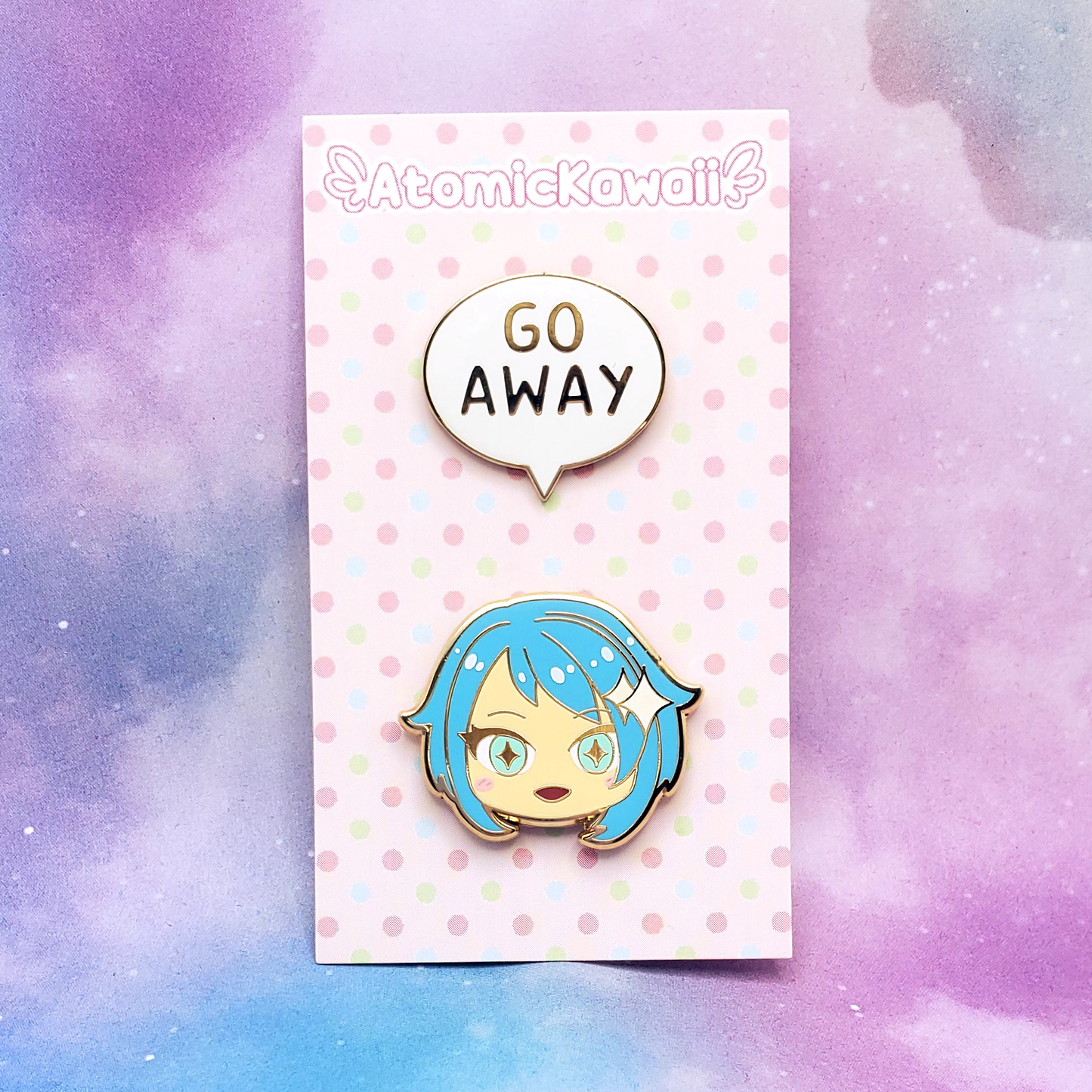 Mistumi - GO AWAY Cheeky Chibi Enamel Pin Set