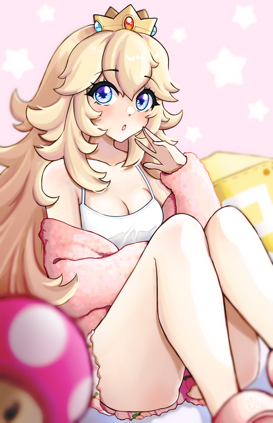 Pajama Princess Peach [Mario] Print