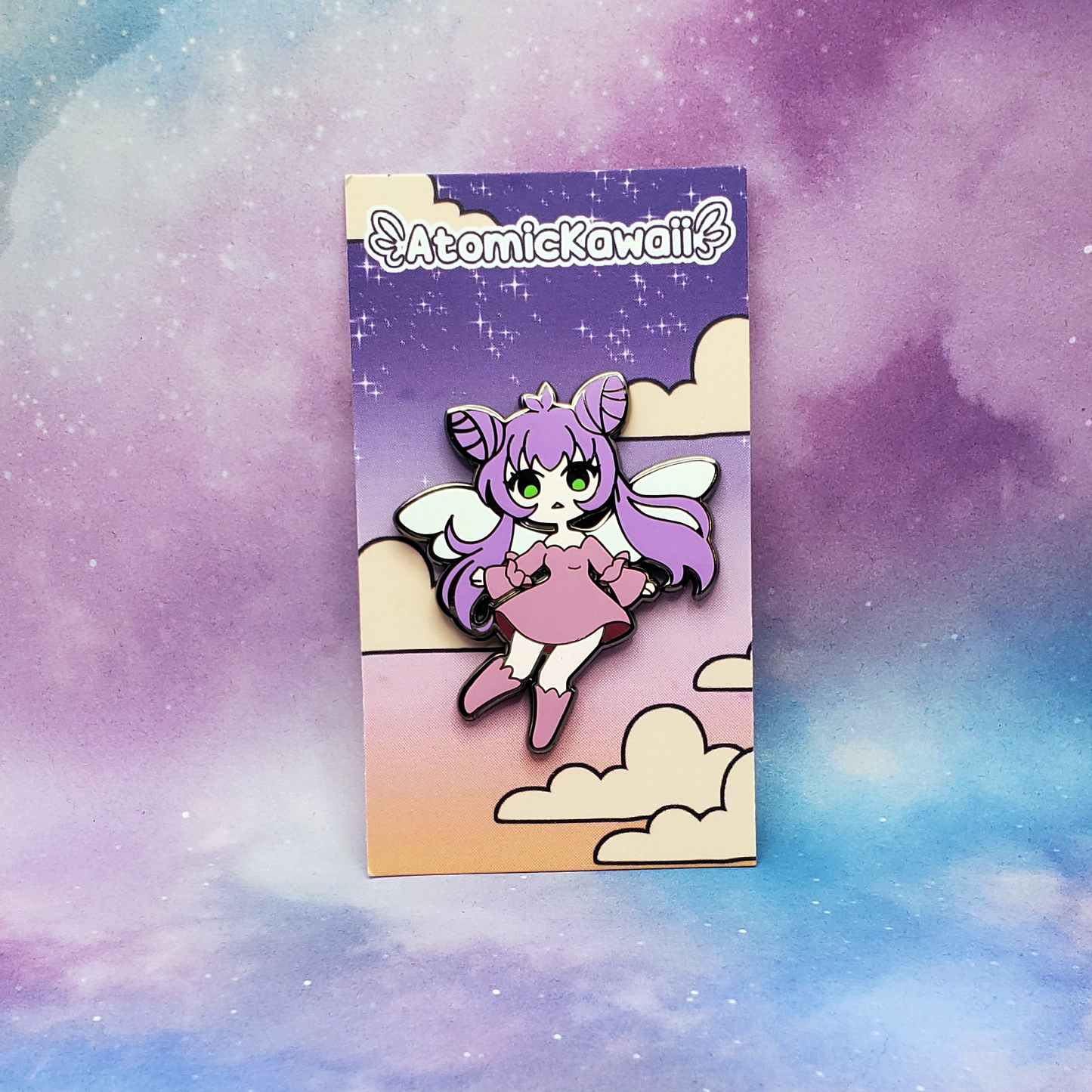 Purple Angel Enamel Pin