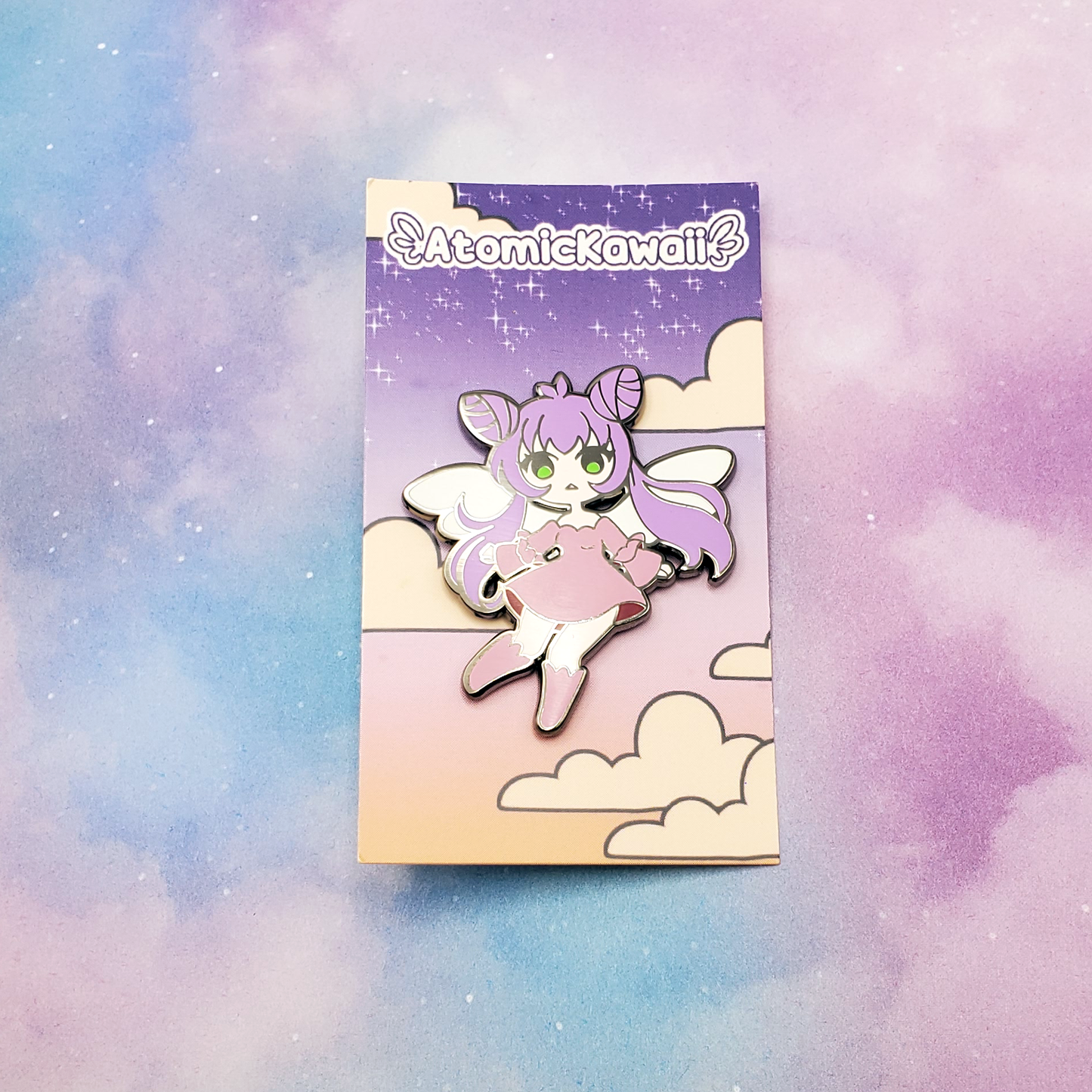 Purple Angel Enamel Pin