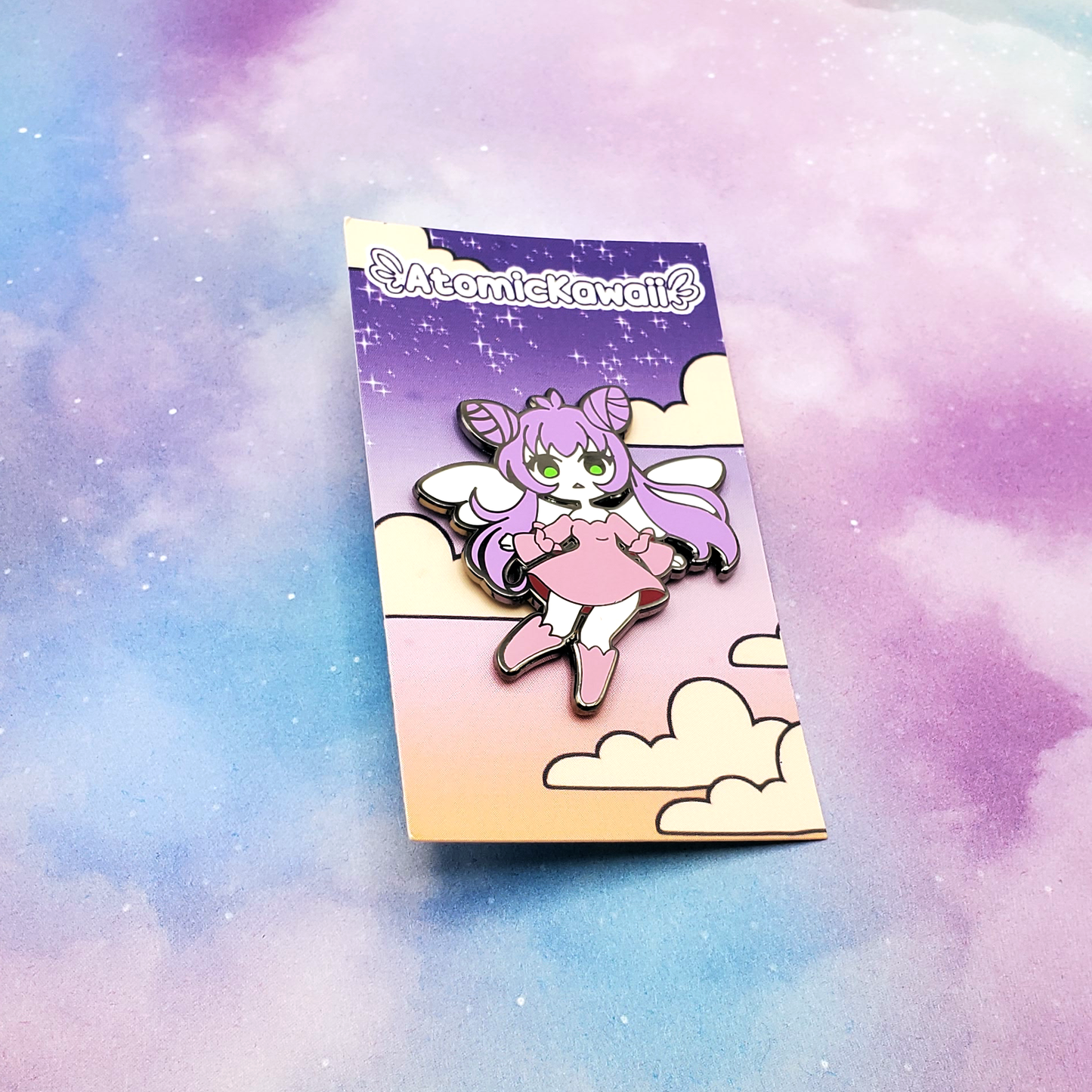 Purple Angel Enamel Pin