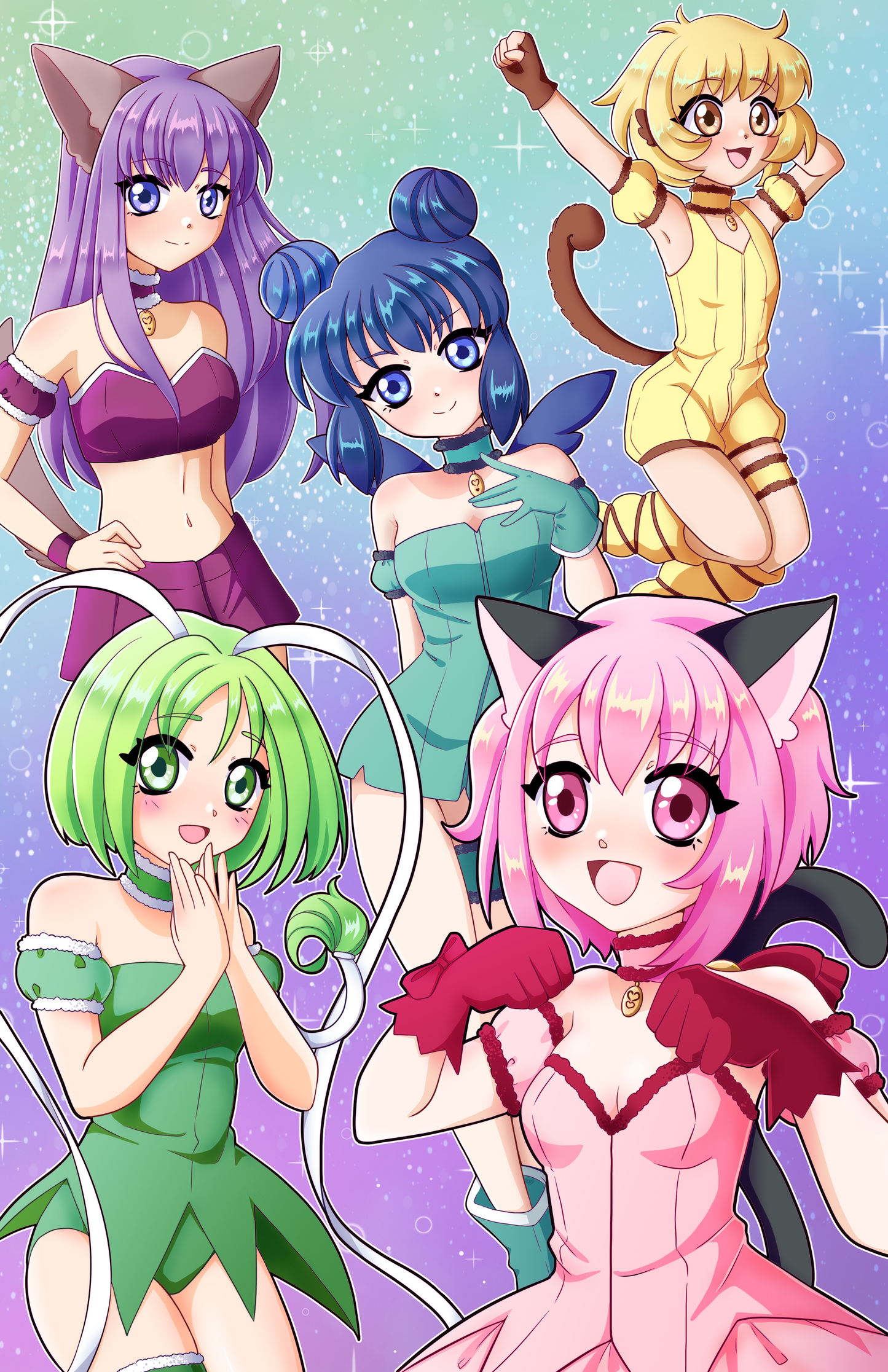 Tokyo Mew Mew Sparkle Print